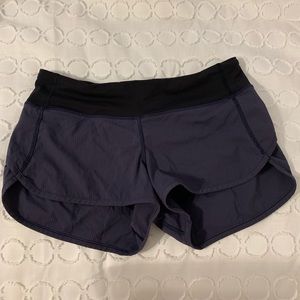 blue/black lululemon shorts, size 4